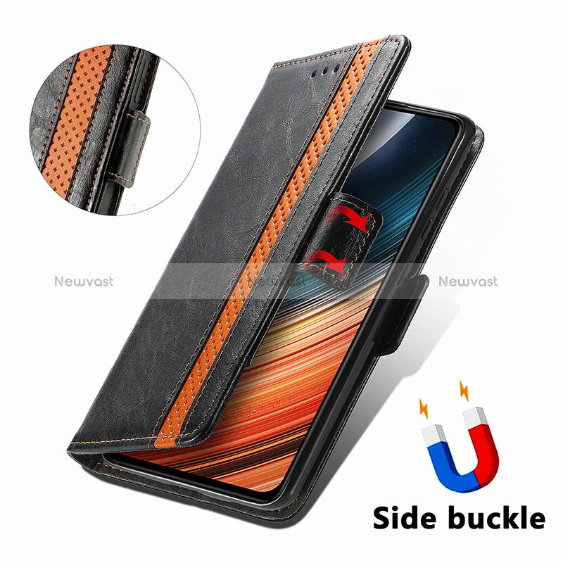 Leather Case Stands Flip Cover Holder S02D for Xiaomi Redmi K40S 5G