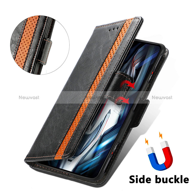 Leather Case Stands Flip Cover Holder S02D for Xiaomi Redmi K50 Gaming AMG F1 5G