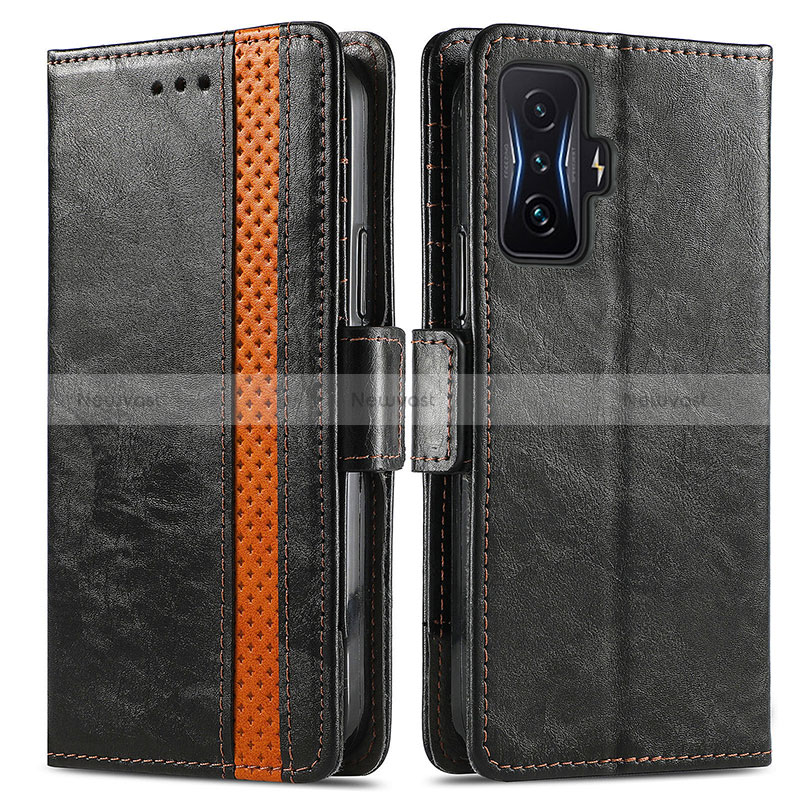 Leather Case Stands Flip Cover Holder S02D for Xiaomi Redmi K50 Gaming AMG F1 5G