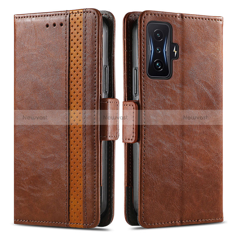 Leather Case Stands Flip Cover Holder S02D for Xiaomi Redmi K50 Gaming AMG F1 5G