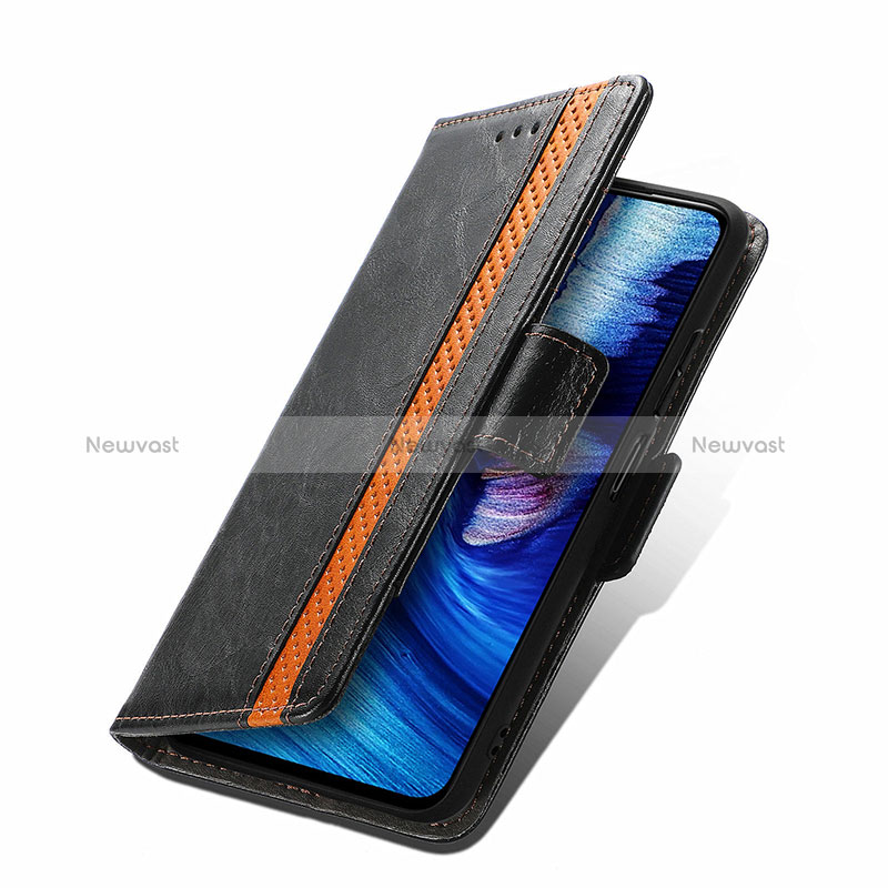 Leather Case Stands Flip Cover Holder S02D for Xiaomi Redmi Note 10 JE 5G