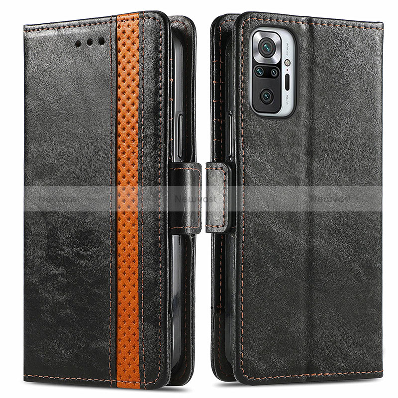 Leather Case Stands Flip Cover Holder S02D for Xiaomi Redmi Note 10 Pro Max