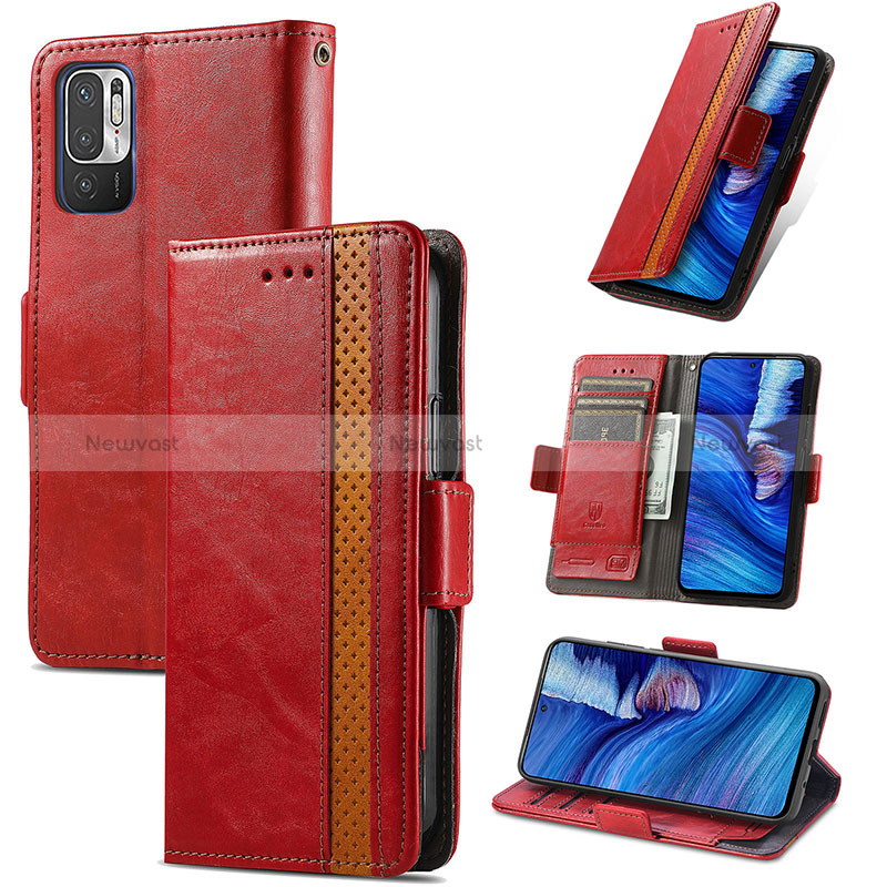 Leather Case Stands Flip Cover Holder S02D for Xiaomi Redmi Note 11 SE 5G