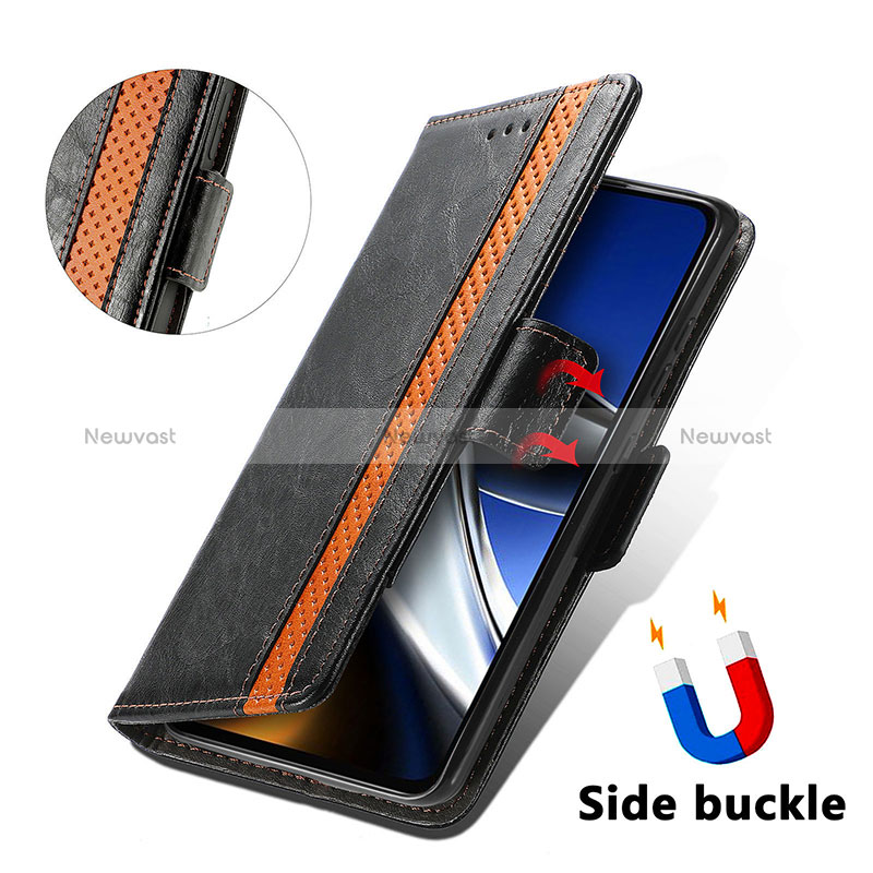 Leather Case Stands Flip Cover Holder S02D for Xiaomi Redmi Note 11E Pro 5G