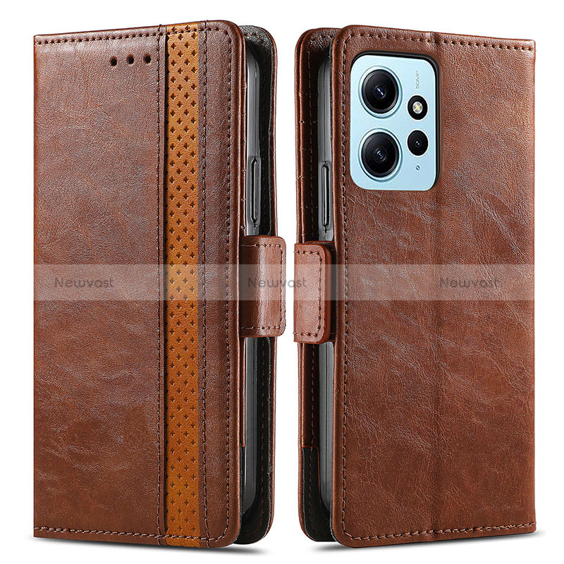 Leather Case Stands Flip Cover Holder S02D for Xiaomi Redmi Note 12 4G