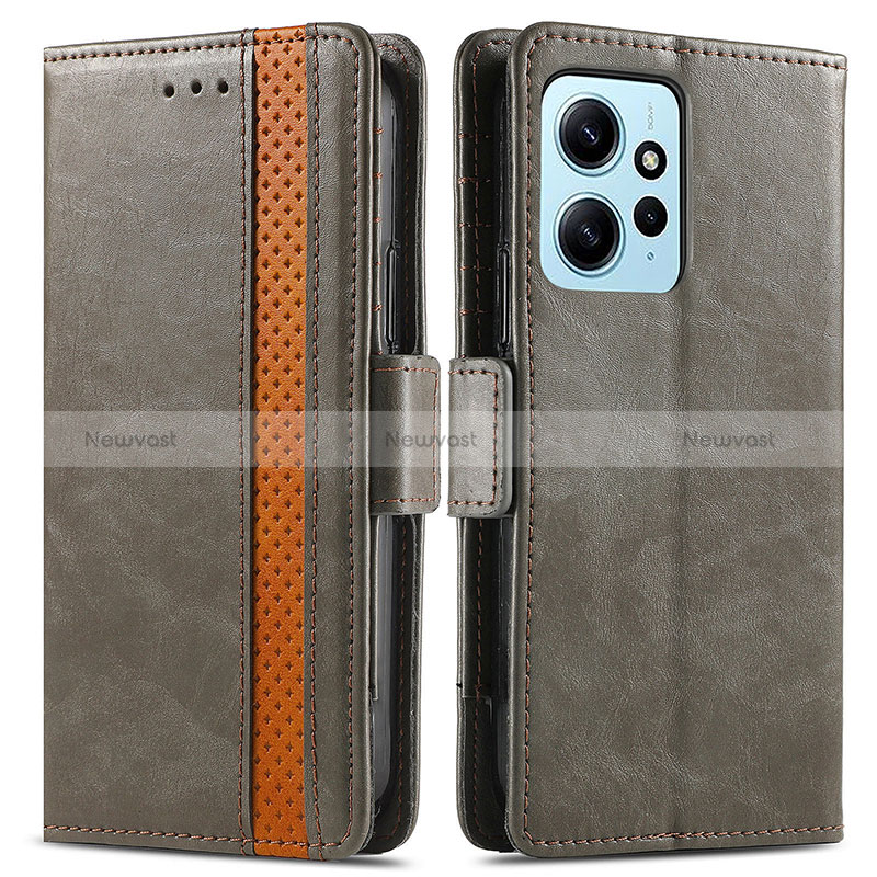 Leather Case Stands Flip Cover Holder S02D for Xiaomi Redmi Note 12 4G