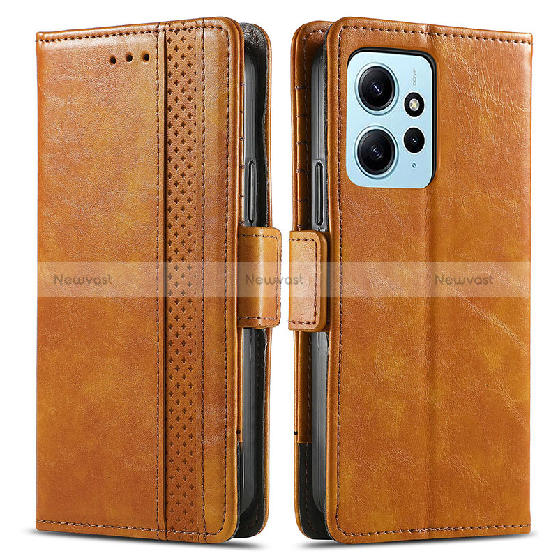 Leather Case Stands Flip Cover Holder S02D for Xiaomi Redmi Note 12 4G