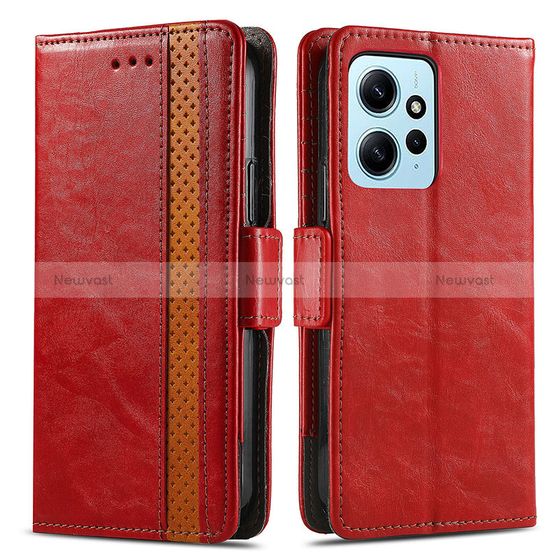 Leather Case Stands Flip Cover Holder S02D for Xiaomi Redmi Note 12 4G