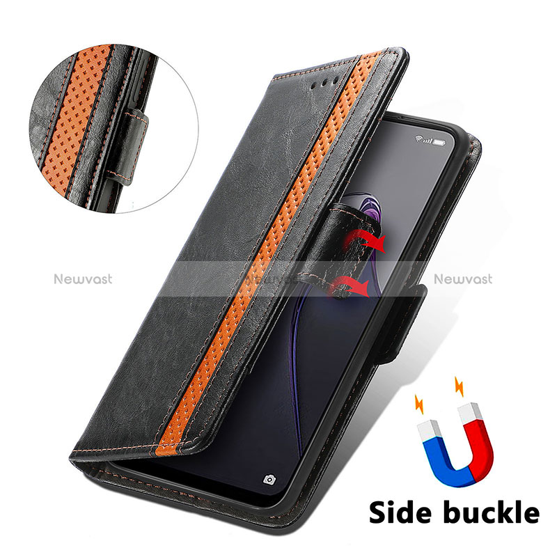 Leather Case Stands Flip Cover Holder S02D for Xiaomi Redmi Note 13 Pro 5G