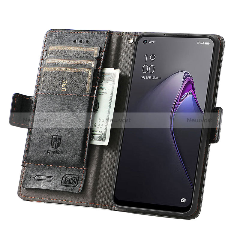 Leather Case Stands Flip Cover Holder S02D for Xiaomi Redmi Note 13 Pro 5G