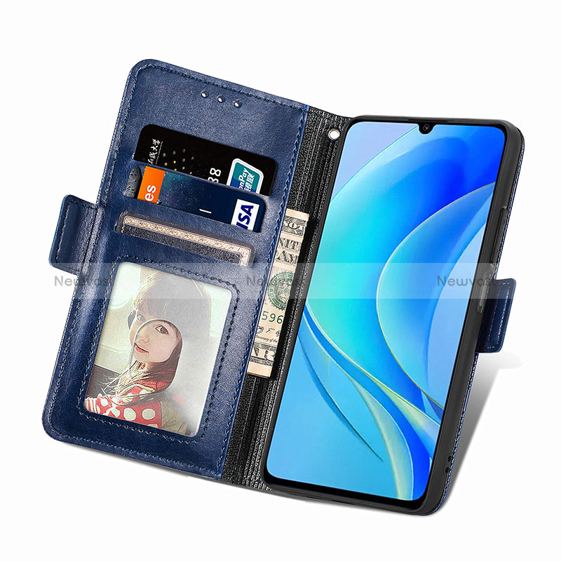 Leather Case Stands Flip Cover Holder S03D for Huawei Nova Y70 Plus