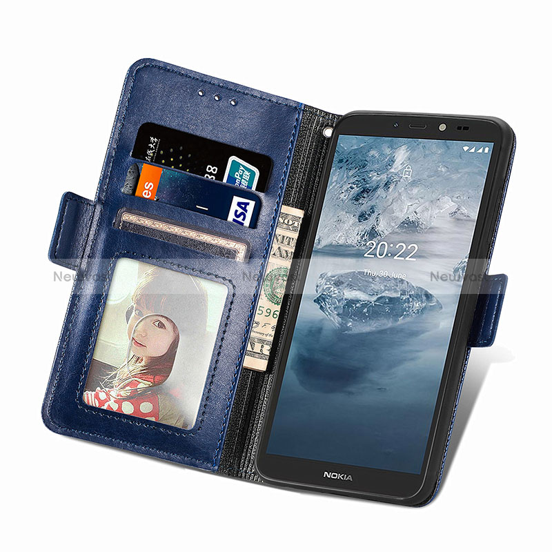 Leather Case Stands Flip Cover Holder S03D for Nokia C2 2nd Edition