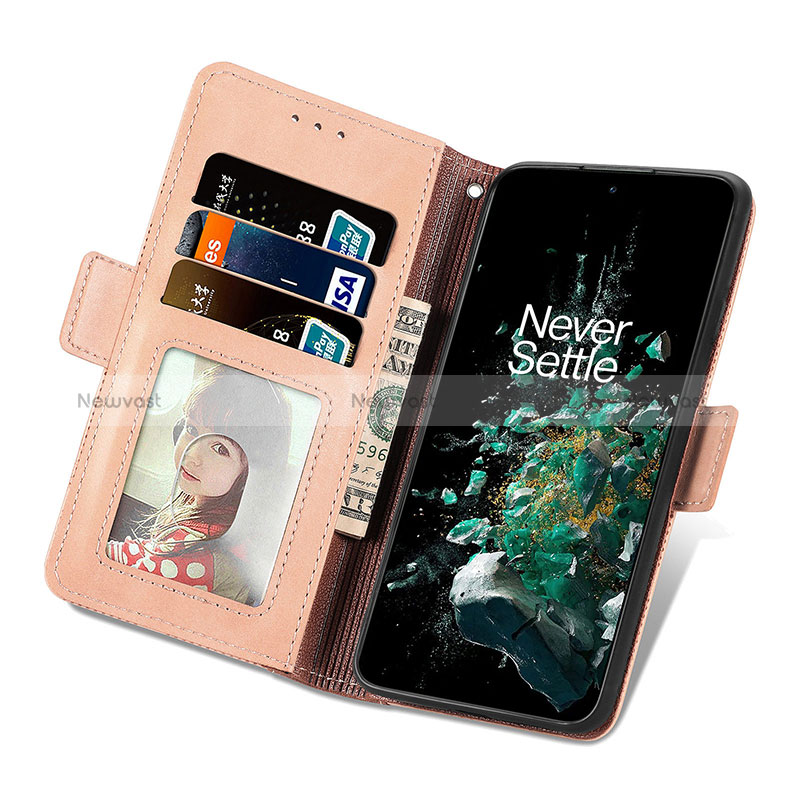 Leather Case Stands Flip Cover Holder S03D for OnePlus 10T 5G