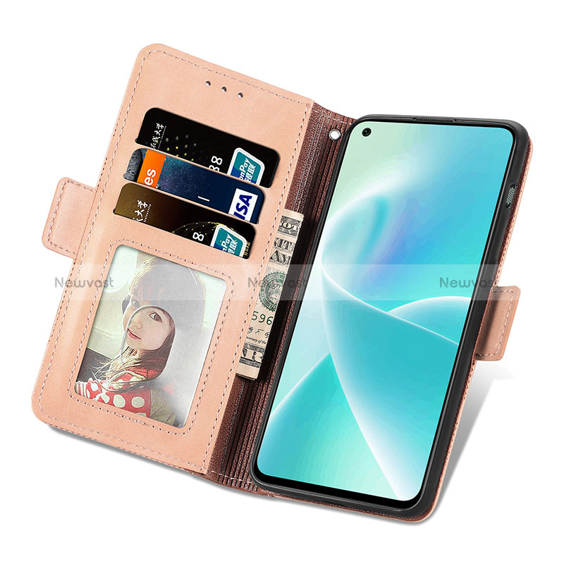 Leather Case Stands Flip Cover Holder S03D for OnePlus Nord 2T 5G