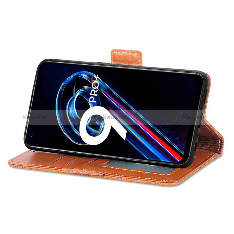 Leather Case Stands Flip Cover Holder S03D for Realme 9 4G