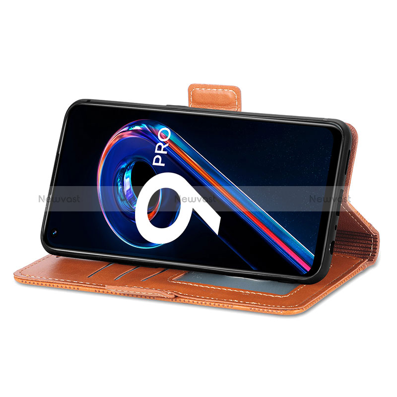 Leather Case Stands Flip Cover Holder S03D for Realme 9 5G