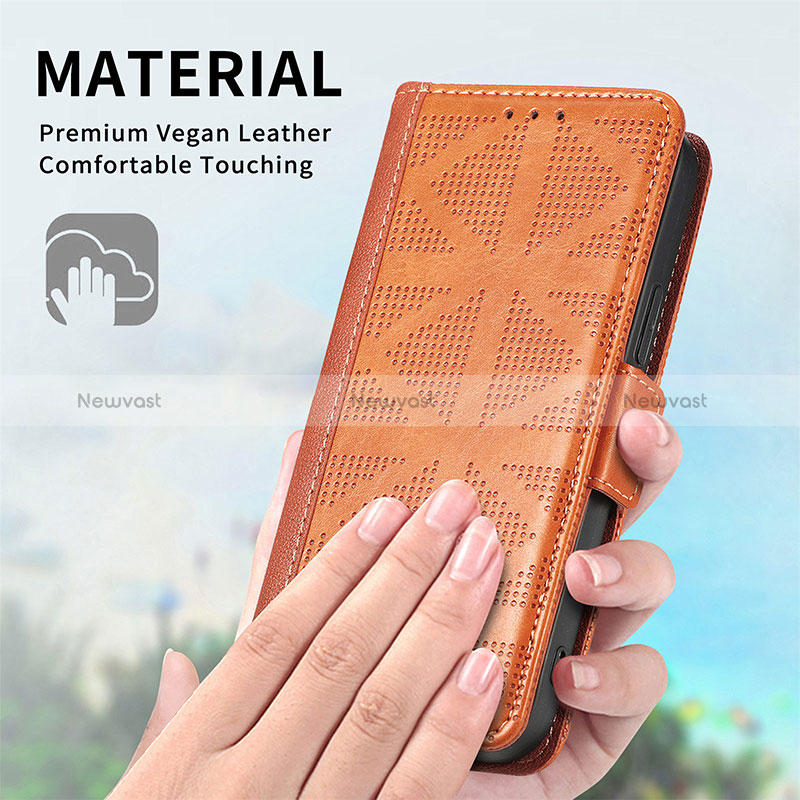 Leather Case Stands Flip Cover Holder S03D for Realme 9 5G