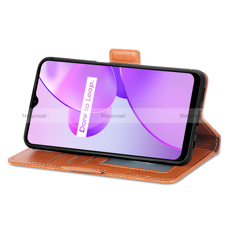 Leather Case Stands Flip Cover Holder S03D for Realme C31