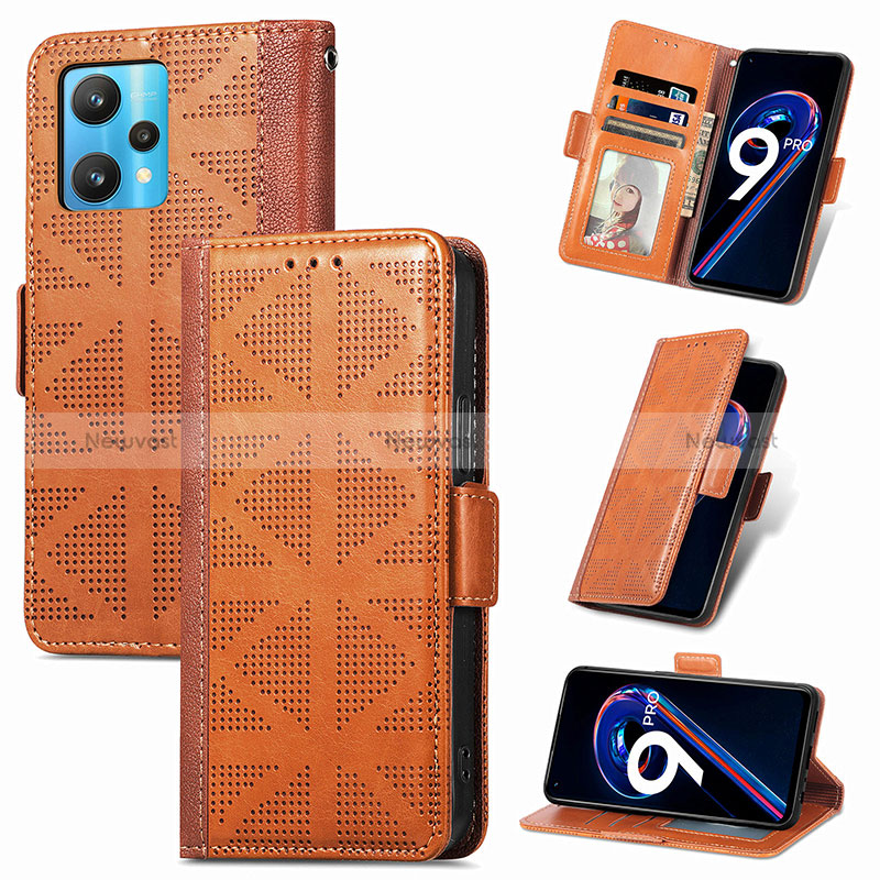 Leather Case Stands Flip Cover Holder S03D for Realme Q5 5G