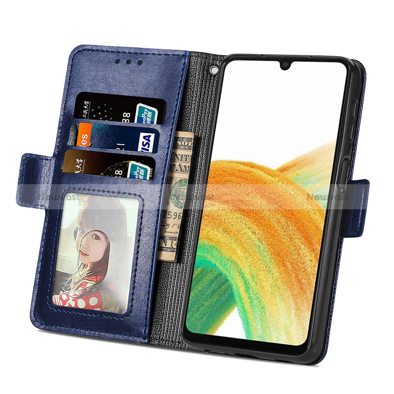 Leather Case Stands Flip Cover Holder S03D for Samsung Galaxy A13 4G