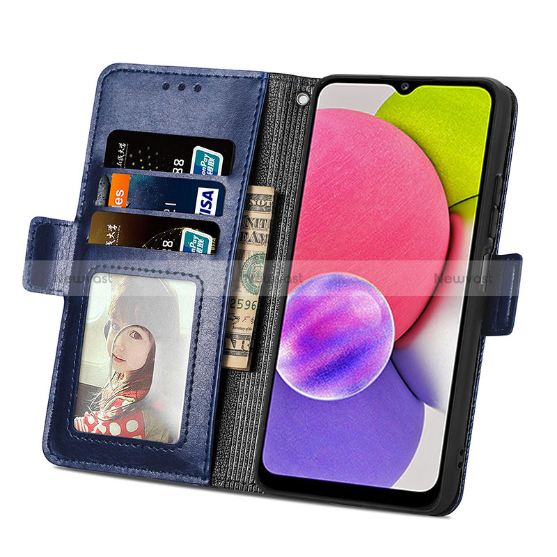 Leather Case Stands Flip Cover Holder S03D for Samsung Galaxy F02S SM-E025F