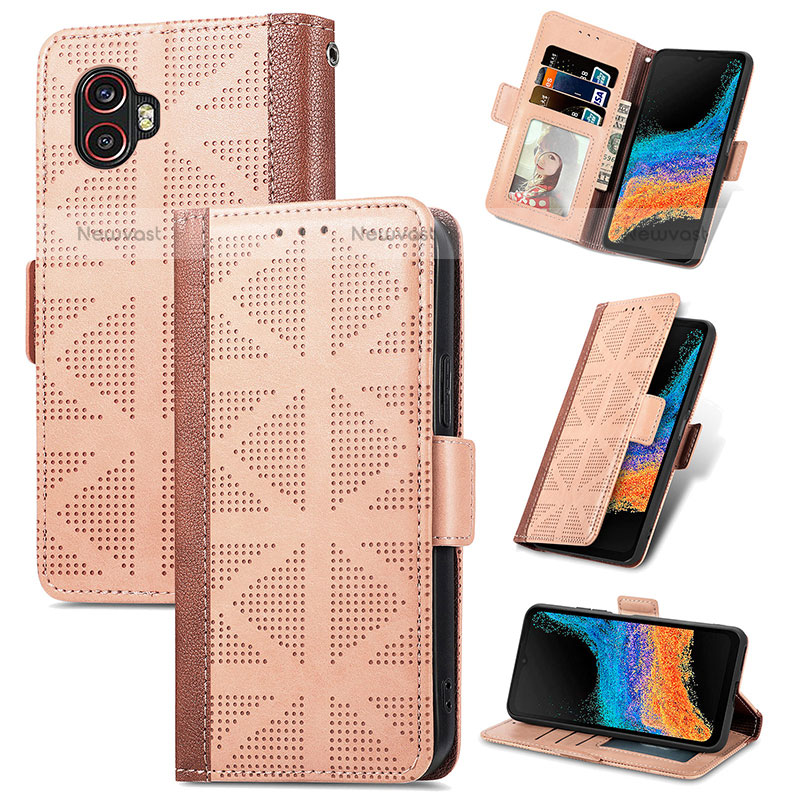 Leather Case Stands Flip Cover Holder S03D for Samsung Galaxy XCover 6 Pro 5G