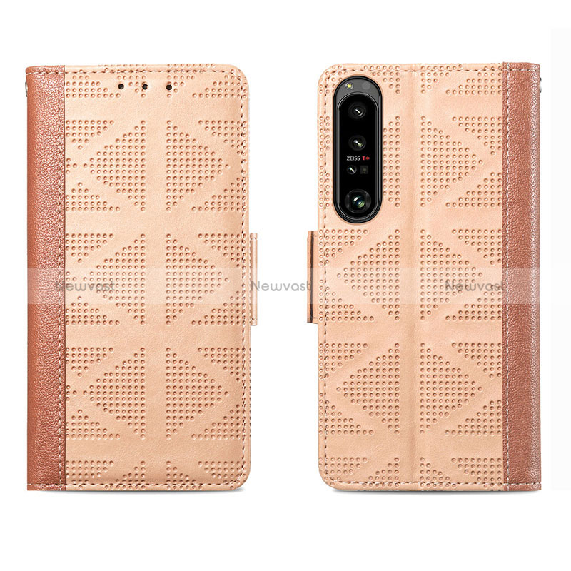 Leather Case Stands Flip Cover Holder S03D for Sony Xperia 1 IV