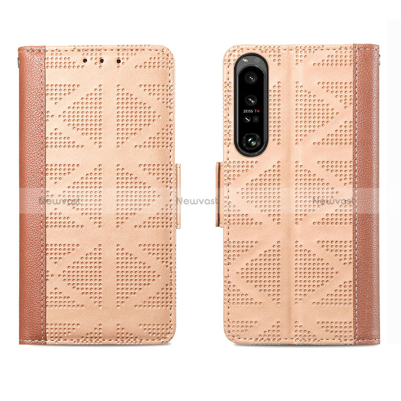 Leather Case Stands Flip Cover Holder S03D for Sony Xperia 1 IV SO-51C