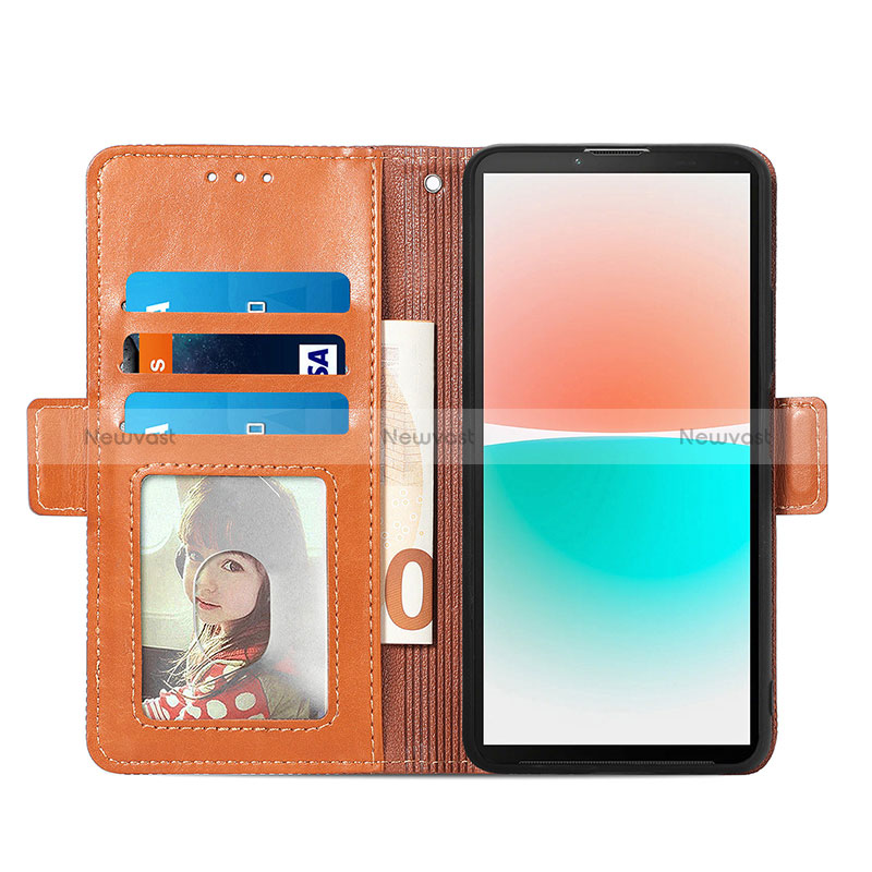 Leather Case Stands Flip Cover Holder S03D for Sony Xperia 10 IV SO-52C