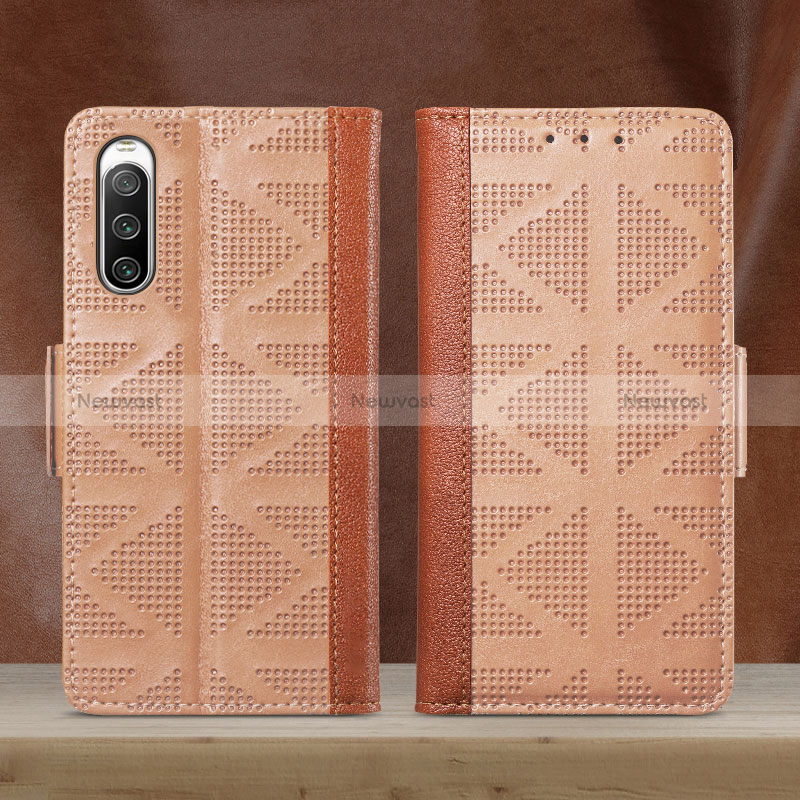 Leather Case Stands Flip Cover Holder S03D for Sony Xperia 10 V
