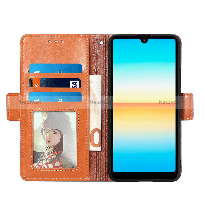 Leather Case Stands Flip Cover Holder S03D for Sony Xperia Ace III SO-53C