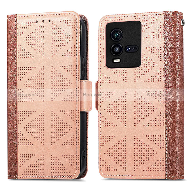 Leather Case Stands Flip Cover Holder S03D for Vivo iQOO 9T 5G