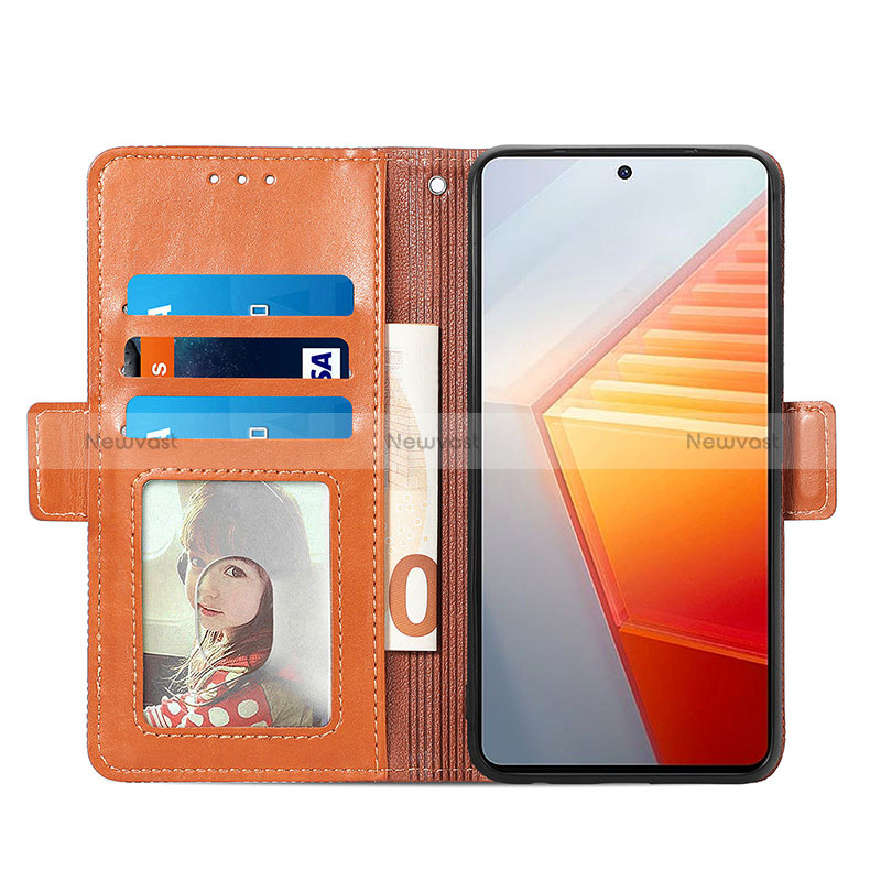 Leather Case Stands Flip Cover Holder S03D for Vivo iQOO 9T 5G