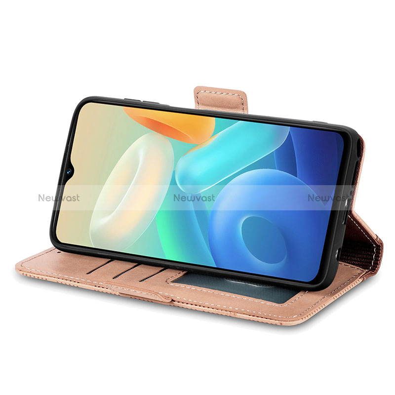 Leather Case Stands Flip Cover Holder S03D for Vivo iQOO Z6 5G