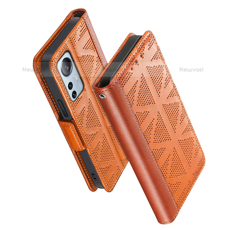 Leather Case Stands Flip Cover Holder S03D for Xiaomi Mi 12 Lite 5G