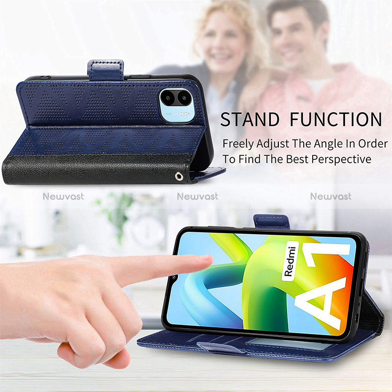 Leather Case Stands Flip Cover Holder S03D for Xiaomi Redmi A2 Plus