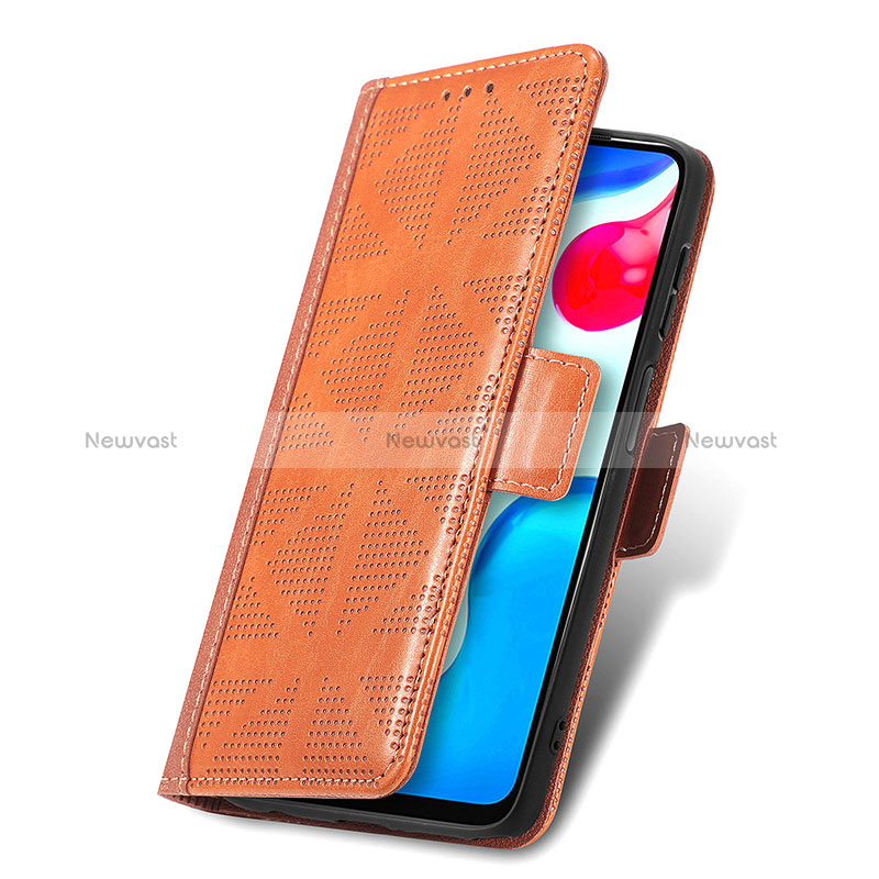 Leather Case Stands Flip Cover Holder S03D for Xiaomi Redmi Note 11 4G (2022)