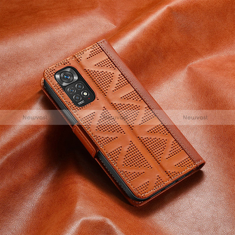 Leather Case Stands Flip Cover Holder S03D for Xiaomi Redmi Note 11 Pro 4G