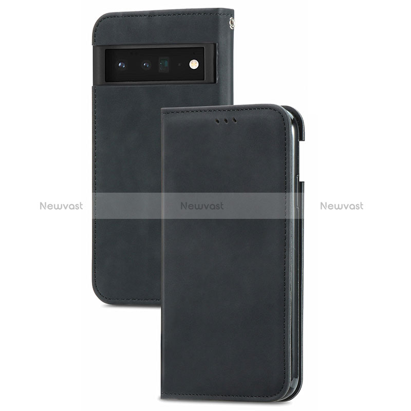 Leather Case Stands Flip Cover Holder S04D for Google Pixel 6 Pro 5G