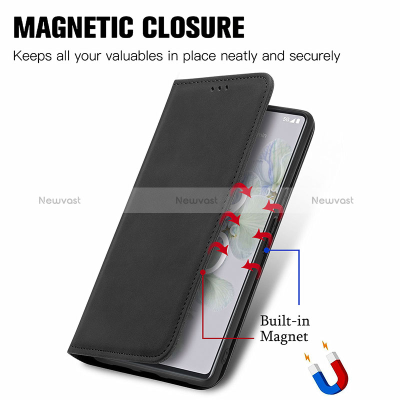 Leather Case Stands Flip Cover Holder S04D for Google Pixel 6a 5G