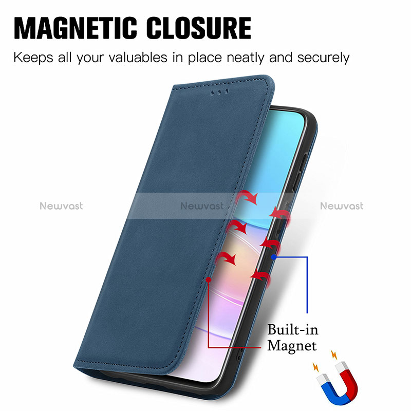 Leather Case Stands Flip Cover Holder S04D for Huawei Honor 50 Lite