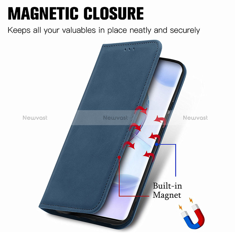 Leather Case Stands Flip Cover Holder S04D for Huawei Honor 50 Pro 5G