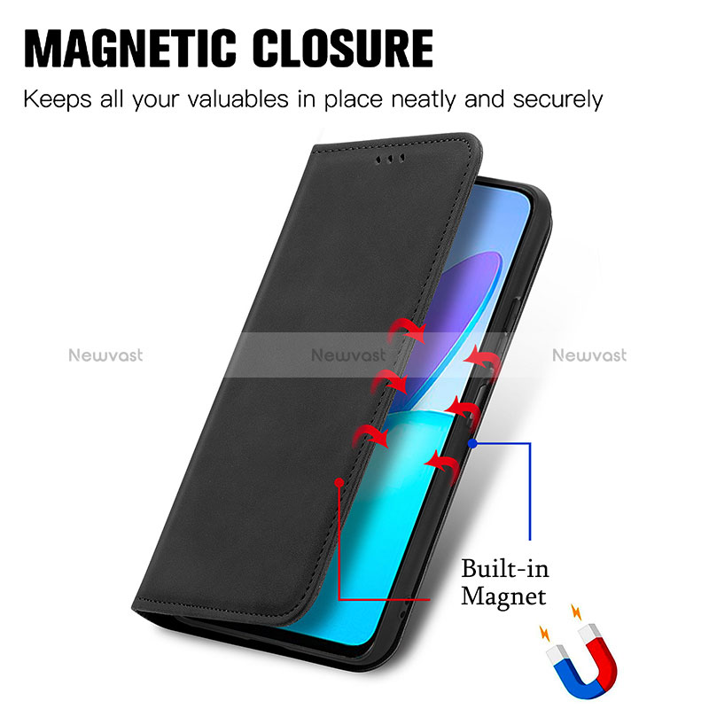 Leather Case Stands Flip Cover Holder S04D for Huawei Honor X6 5G