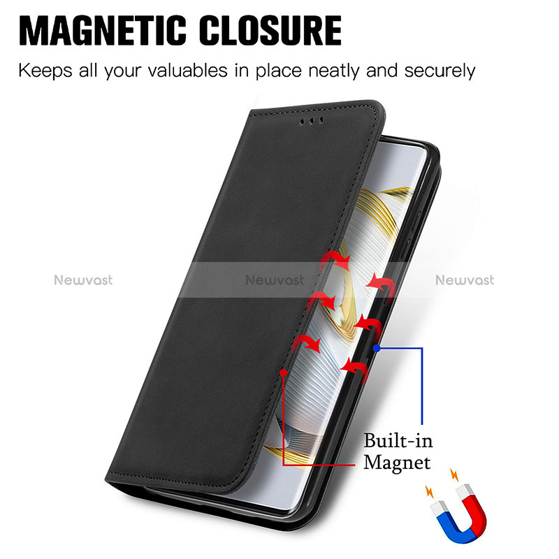 Leather Case Stands Flip Cover Holder S04D for Huawei Nova 10 SE