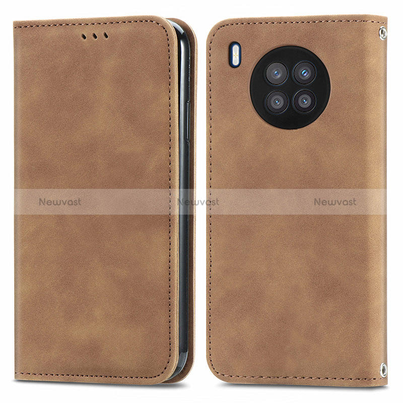 Leather Case Stands Flip Cover Holder S04D for Huawei Nova 8i