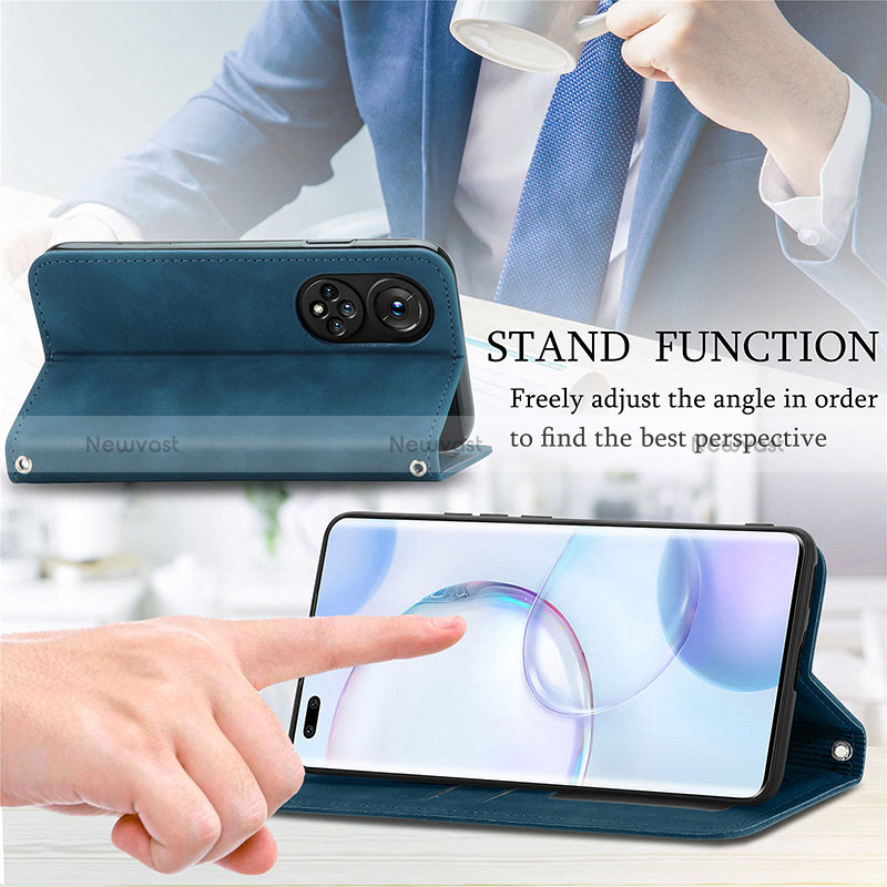 Leather Case Stands Flip Cover Holder S04D for Huawei Nova 9 Pro