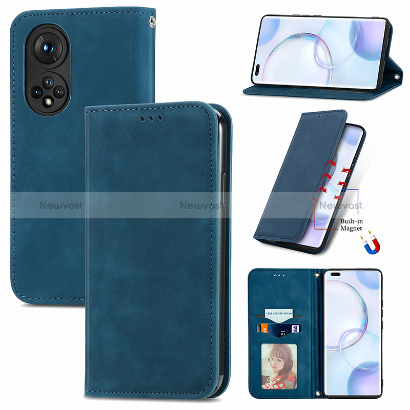 Leather Case Stands Flip Cover Holder S04D for Huawei Nova 9 Pro