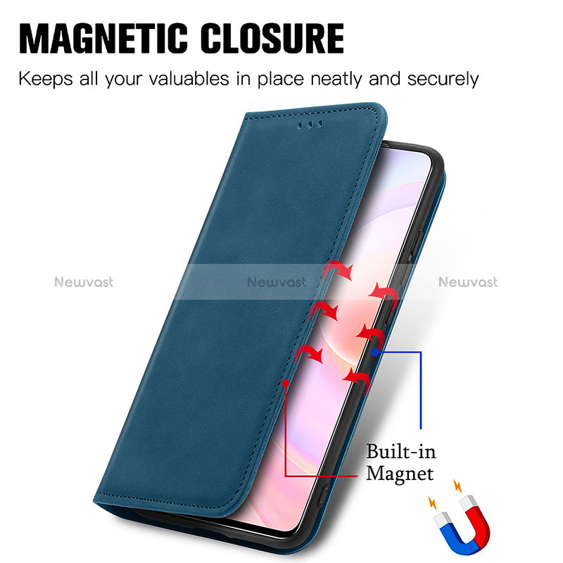 Leather Case Stands Flip Cover Holder S04D for Huawei Nova 9 SE