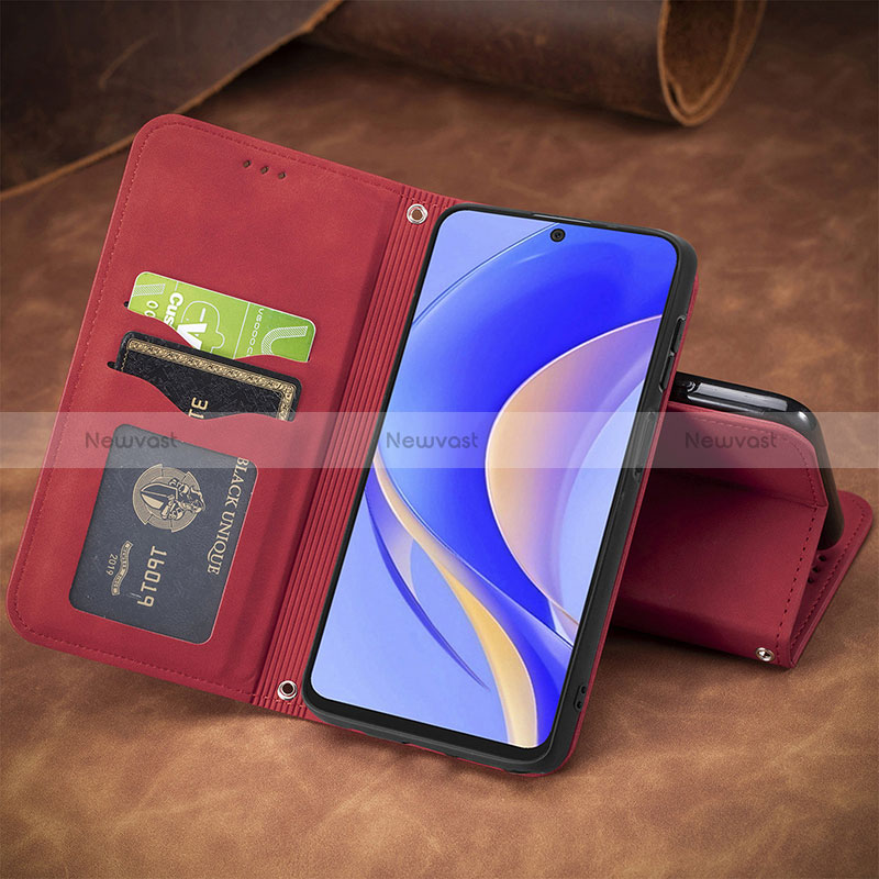 Leather Case Stands Flip Cover Holder S04D for Huawei Nova Y90