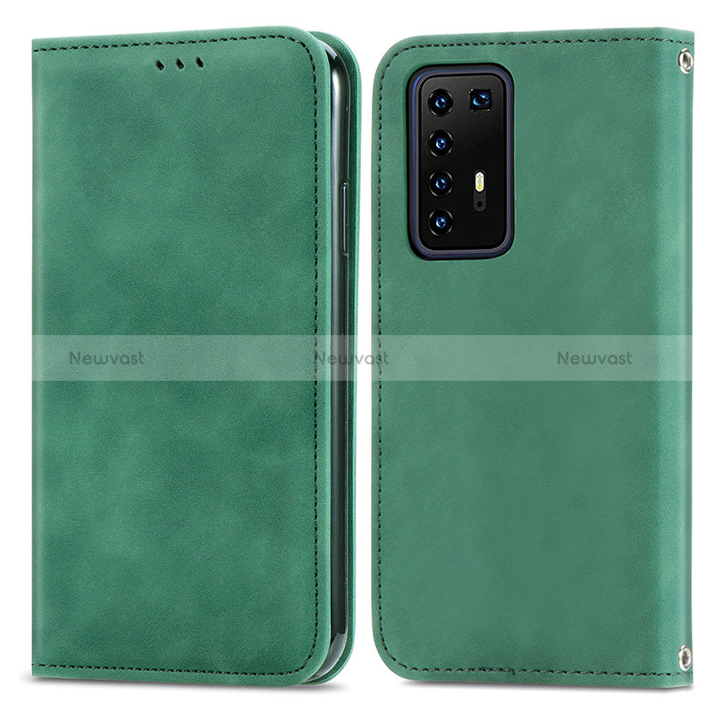 Leather Case Stands Flip Cover Holder S04D for Huawei P40 Pro